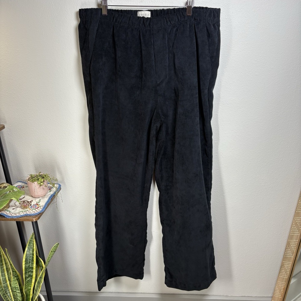 Angels Forever Young Plus 1X ~ Black Corduroy Pull On Pants